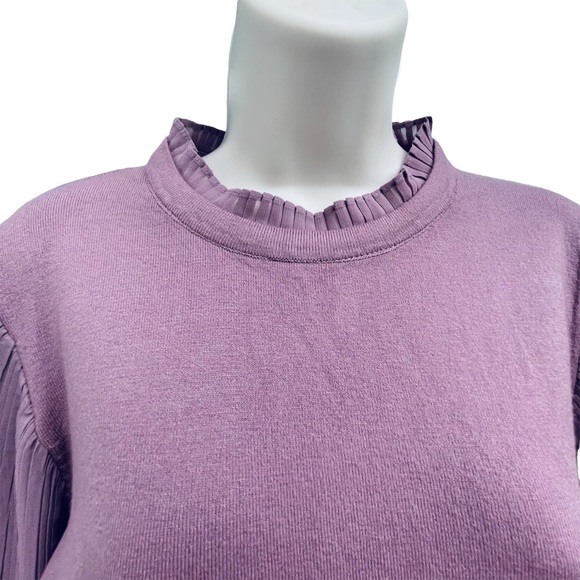 SIONI Anthropologie Sweater Mauve Pink Mock Neck Size Medium long sleeve - Picture 3 of 6
